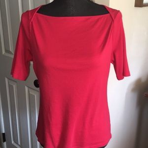 Talbots Boat neck red top